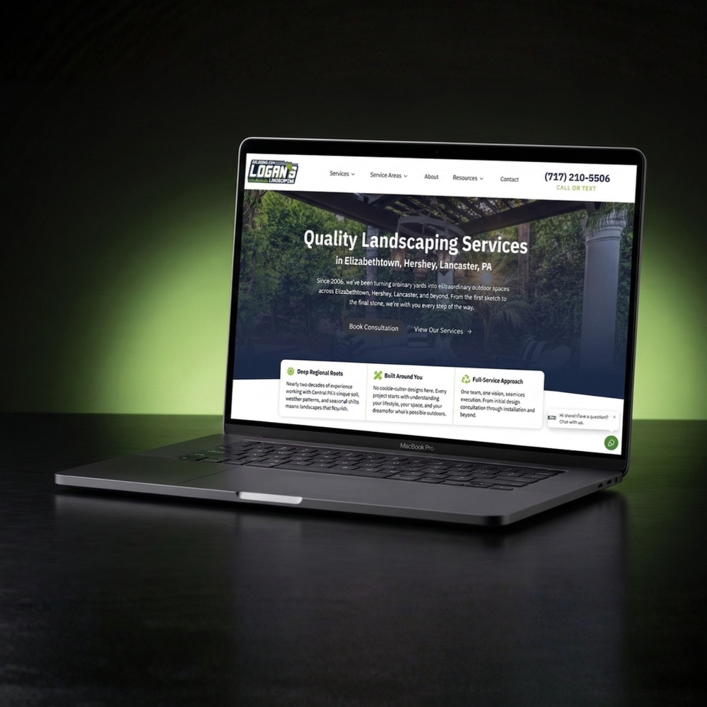 Landscaping website design showcase — Lawn & Land Marketing
